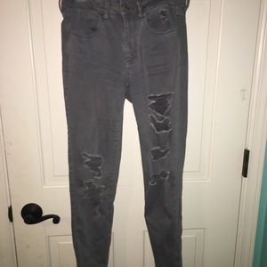 Grey American eagle super stretch jeans